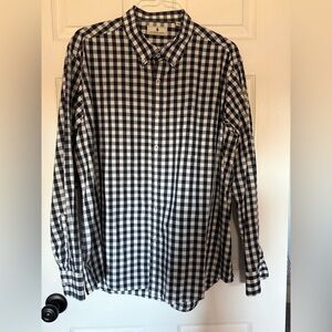 Southern Pines Classic Black and White Plaid Men's Shirt XXL